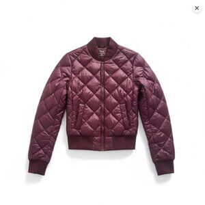 ARITZIA TNA League Bomber Down Jacket – Deep Maroon (XS)